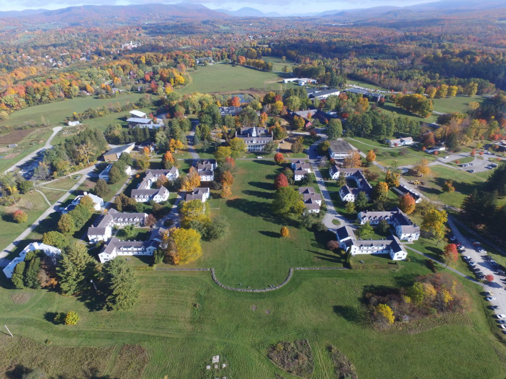 Aerial view of Bennington Campus