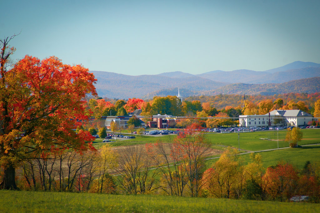 A view of the Randolph Center Campus in the fall